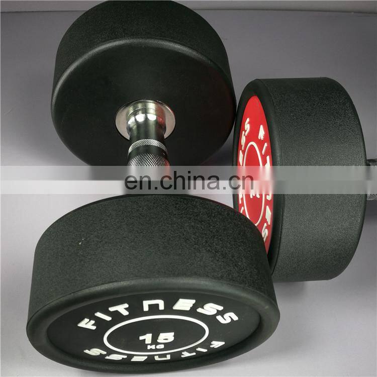 China Cheap High Quality PU Fixed Gym Dumbbell