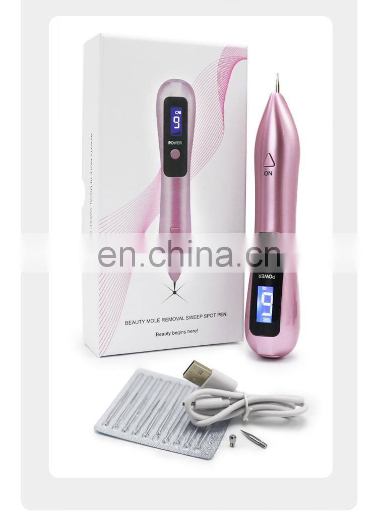9 modes Mini Lcd Display Facial Plasma Beauty Mole Spot Removal Pen