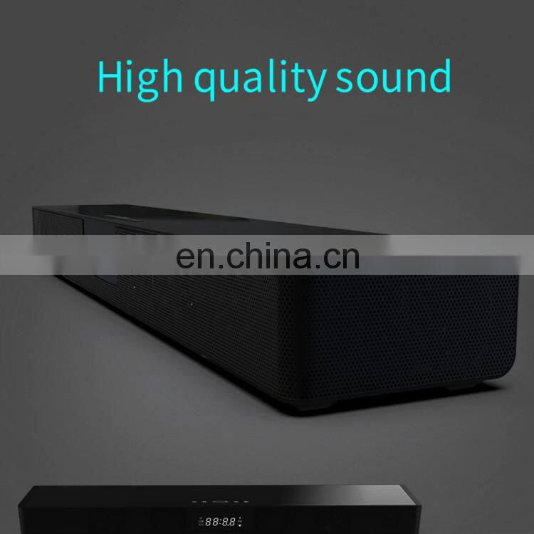 Multi function high quality sound led display alarm clock qi wireless charger bluetooth speaker match with smart device speakers