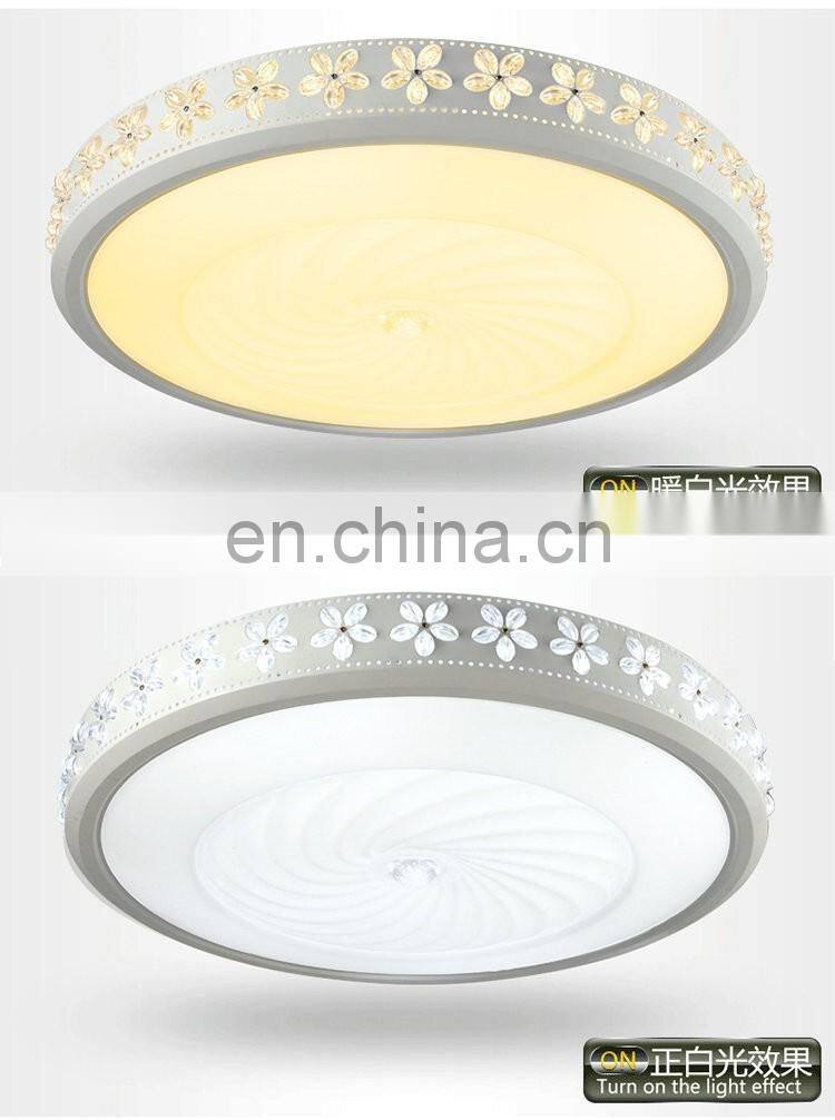 Round bedroom acrylic LED ceiling lamps Bauhinia warming dining room lights