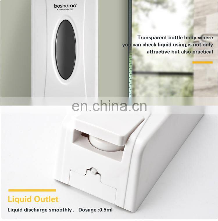 600ml Manual Hand Plastic Hotel Wall Mount Soap Dispenser