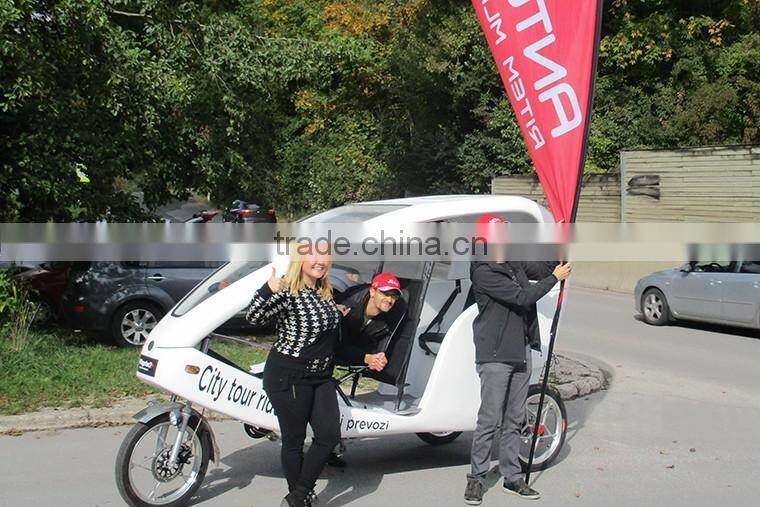 Closed tricycle electric car in-wheel motor