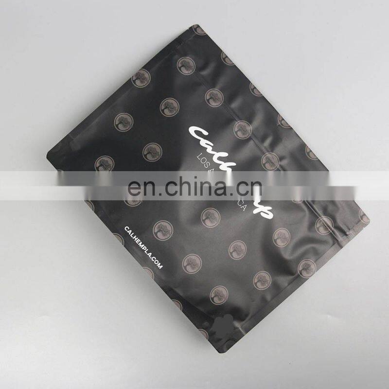 Biodegradable custom printed smell proof child resistant packaging pouch soft touch matt 1 pound lb 7g mylar gummies bag