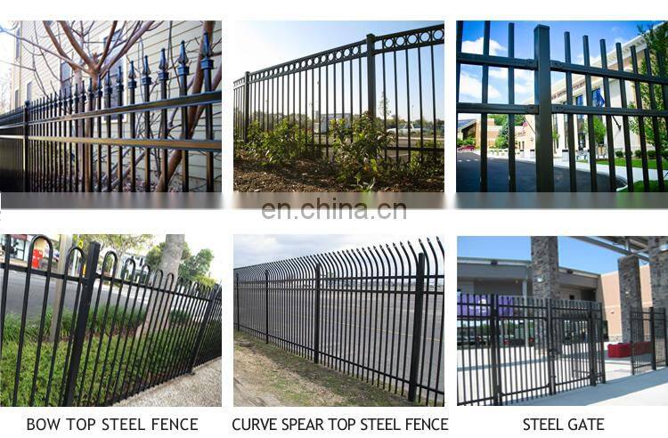 Top sale powder coated modern steel grills fence design philippines steel fence panel