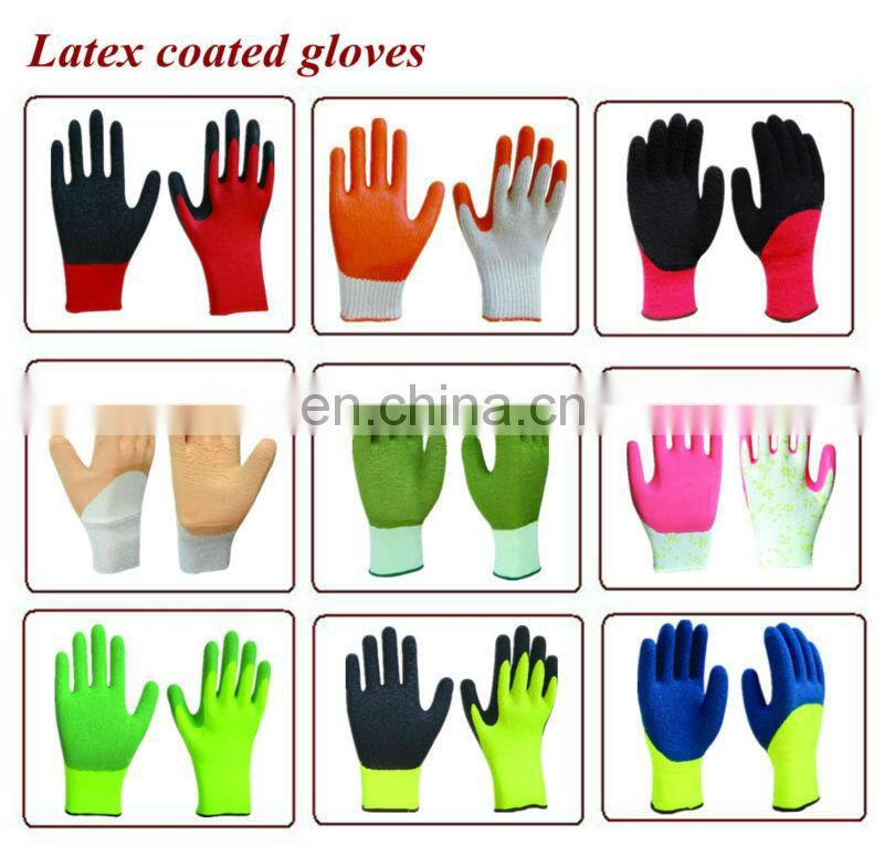 China working gloves dotted cotton knitted glove white
