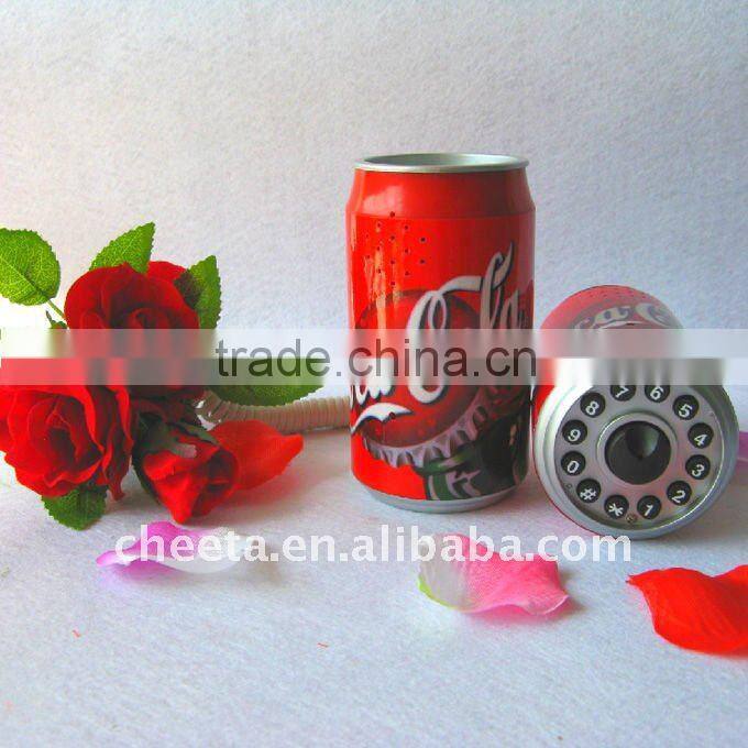 Promotional tin can telephone