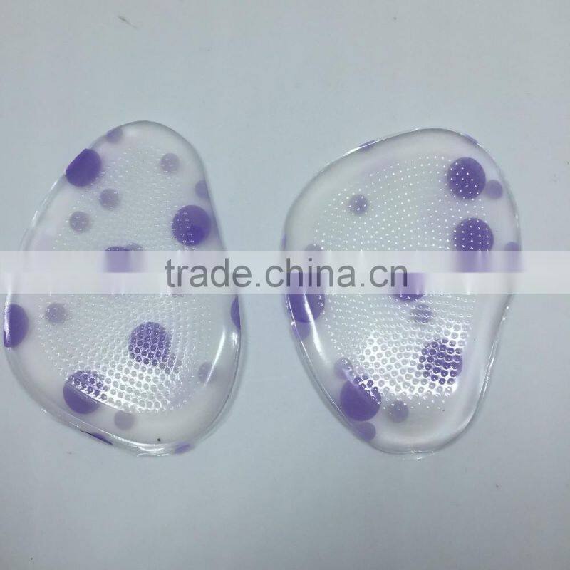 High heels silicone gel forefoot pad Footcare Pu Gel Massage Anti-slip Pad Forefoot Cushion