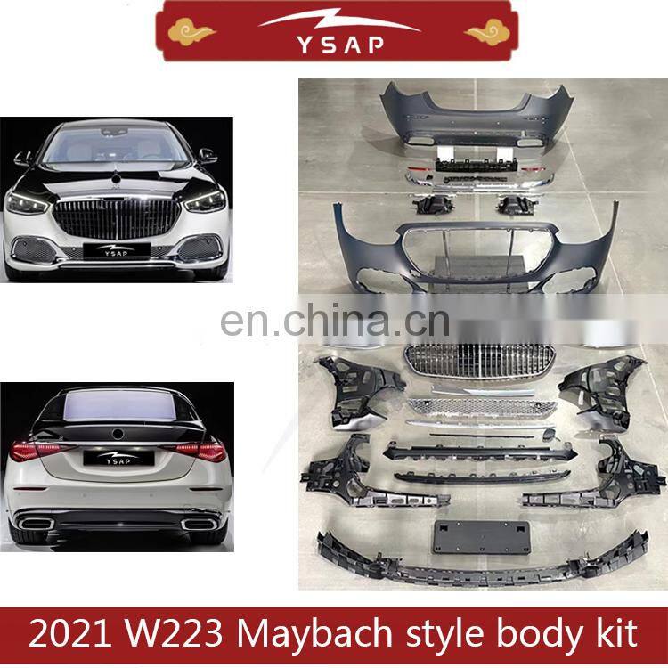 High quality S class 2021 W223 Maybach style body kit