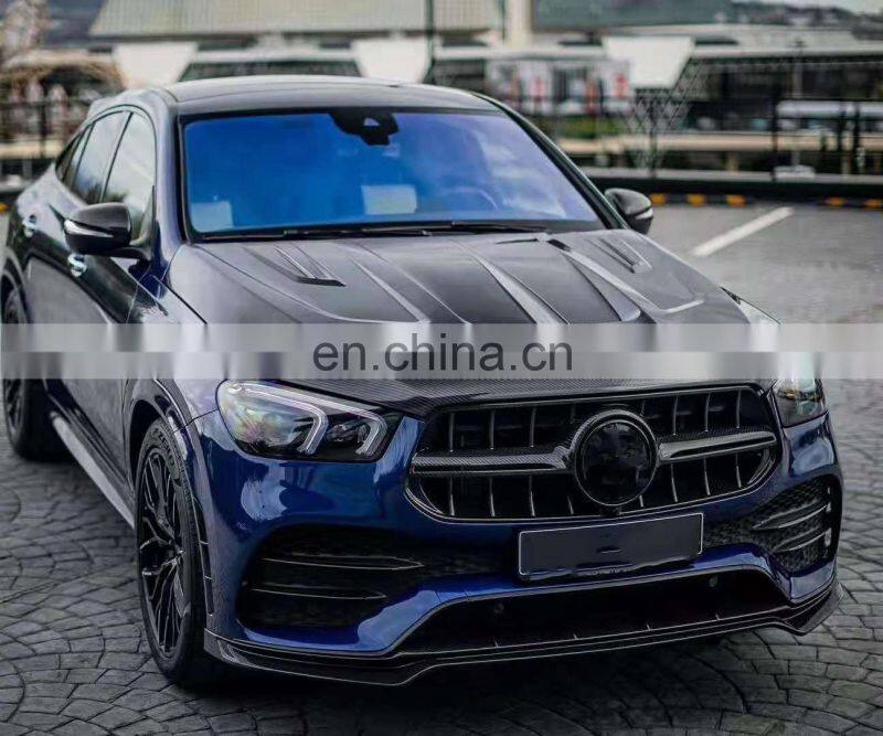 Runde For Mercedes 19-21 GLE C167 W167 GLE 43 53 Coupe LARTE Design Carbon Fiber Body Kits Front Lip Rear Diffuser Spoiler