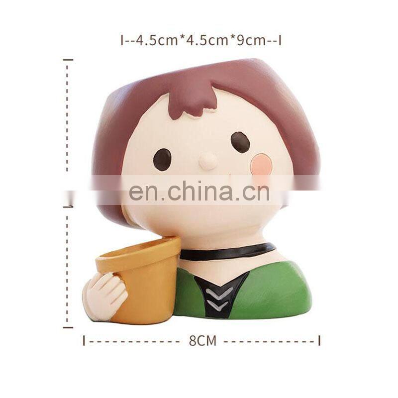 Resin Flower Pots & Planters Home Decor Vase Cartoon Character Succulent Flower Pot