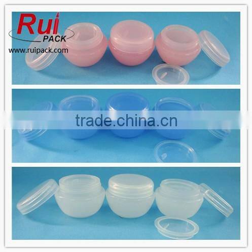 50g matte white double layers cream jars, frosted white two layers facial cream jars/containers