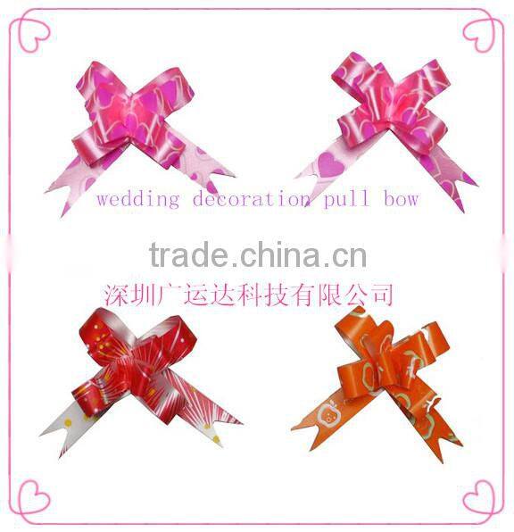5" *18loops PP printed ribbon pull bow gift packing holiday decoration