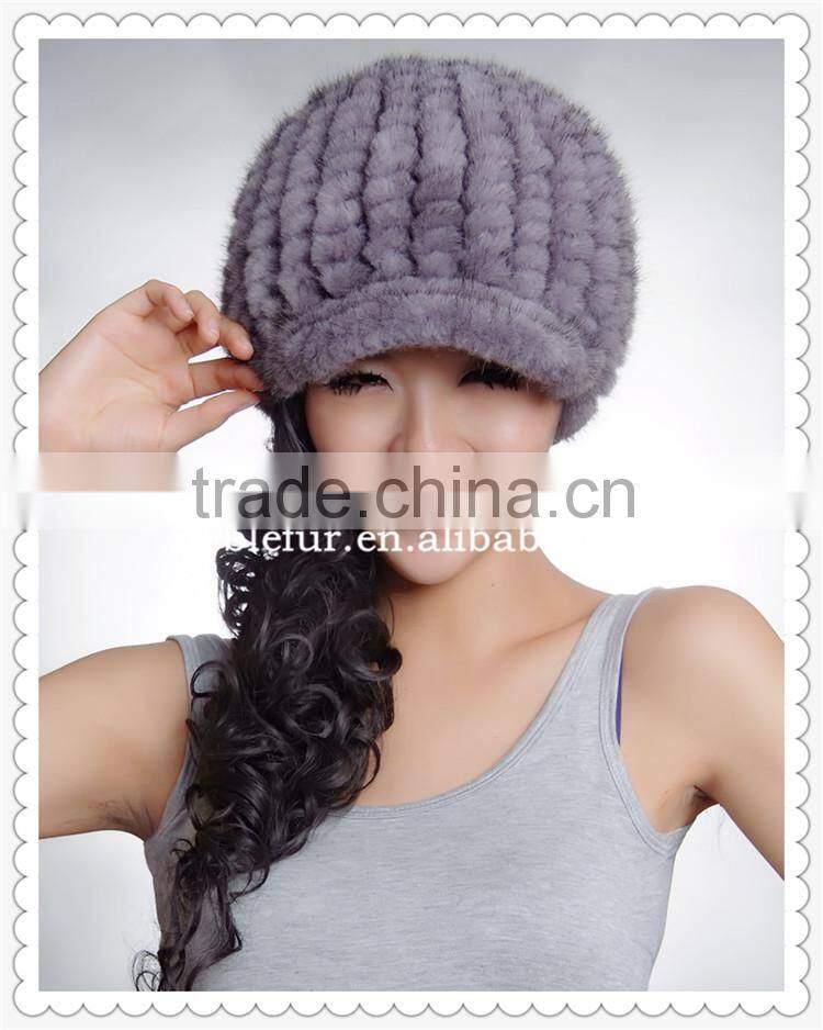 latest design autumn stylish Hat famous designer real mink fur hat