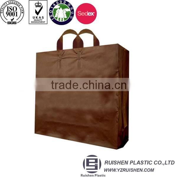 Clear Printing HDPE Loop Handle Shopping Bags