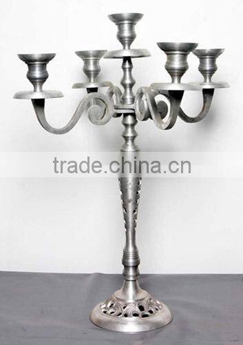 Silver & black Candelabra for wedding Decoration