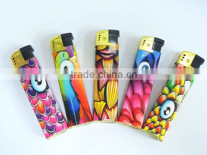 new design novelty plastic wrap paper refillable electronic cigarette lighter