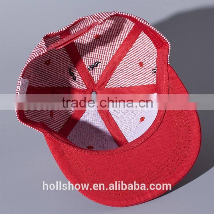 Striped Pattern Applique Beard Embroidery Male Female Custom Snapback Hats Wholesale