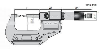 High precision Insize 3530-25A Digital Point MIcrometer