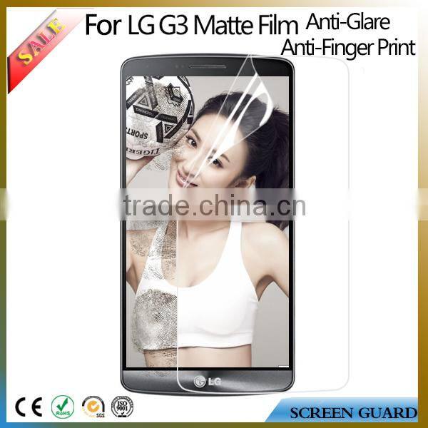 Stylish matte cell phone screen protector PET film for LG G3