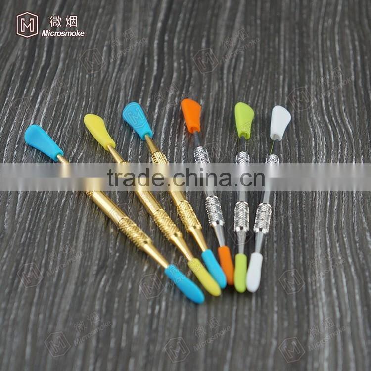 Dabber tool 120mm double sided oil dab wax tool in sliver and gold color Hot sale Wax and dry herb vaporizer titanium dab tool