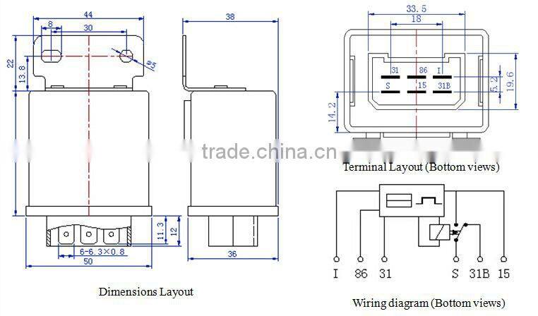 Automotive relay Wiper Relay for heavy truck 12V WM WR02