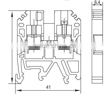SEK-2.5 Industrial Electrical din rail terminal block