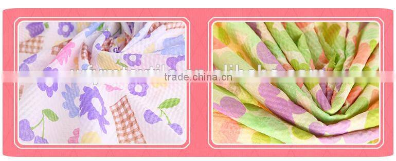 2015 New Products 100% Seersucker Printed Viscose Fabric