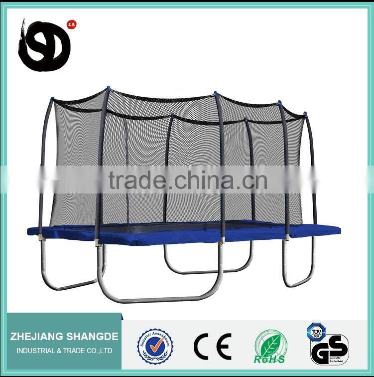 8ft*12ft Outdoor Big Square Trampolines with safety enclosure