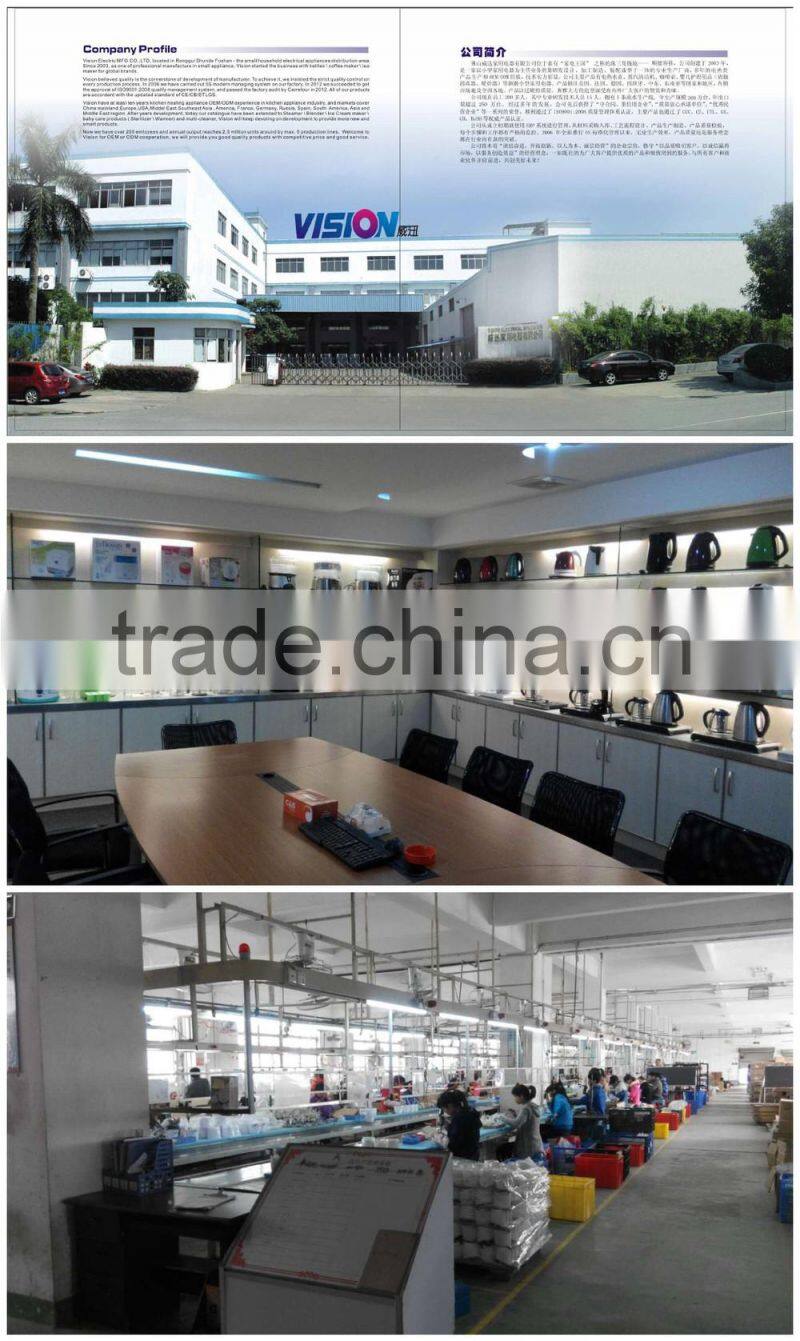 8992T-E1 Black color electric Tempered Glass Tea maker