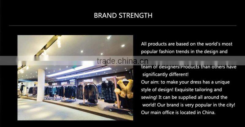 2015 Winter Women Medium Length Slim Fit Coat With Brown Fox Hat Overcoat