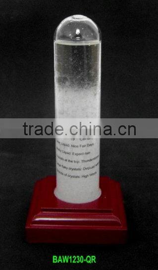 Admiral Fitzroy's Storm Glass with wooden base