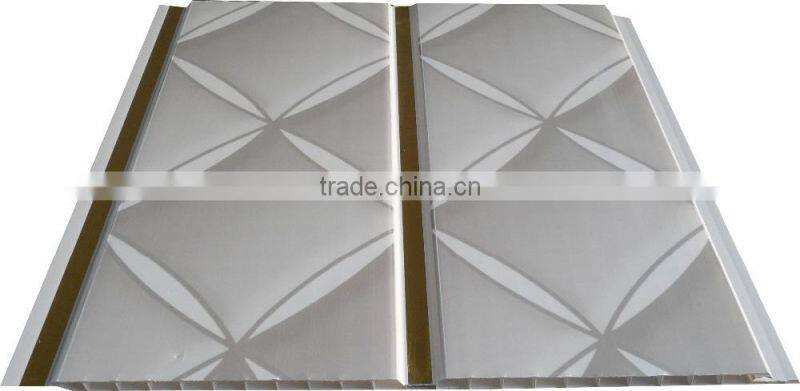 Trinidad 10'' middel groove plastic ceiling with shine gold strip G131