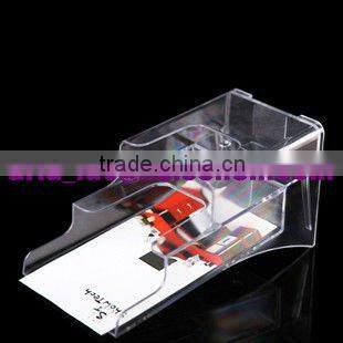 Acrylic magazine rack, plexiglass brochure display stand, lucite catalogue shelf