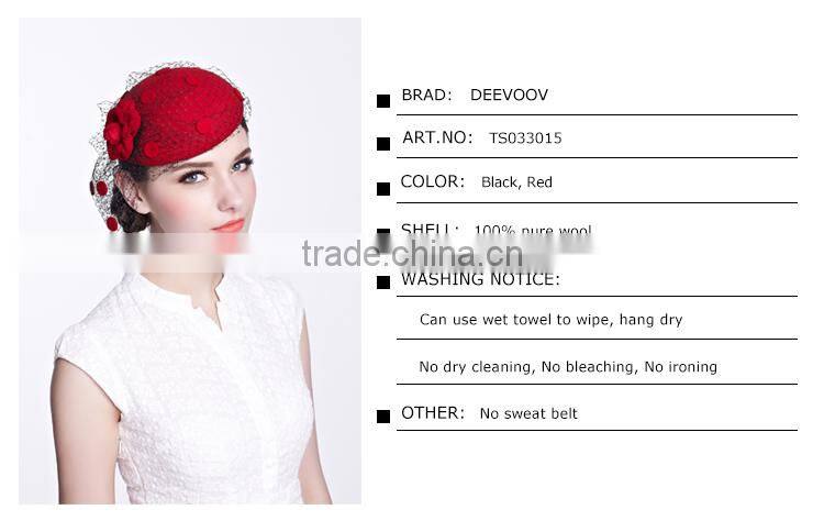 Wool Fascinator Party Hat Women Wholesale Lady Wedding Hat