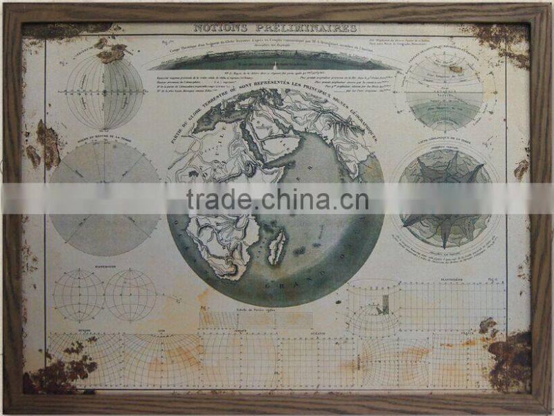 MDF paper Print MDF photo prints MDF printed map Modern Canvas Wall Art living room decoration
