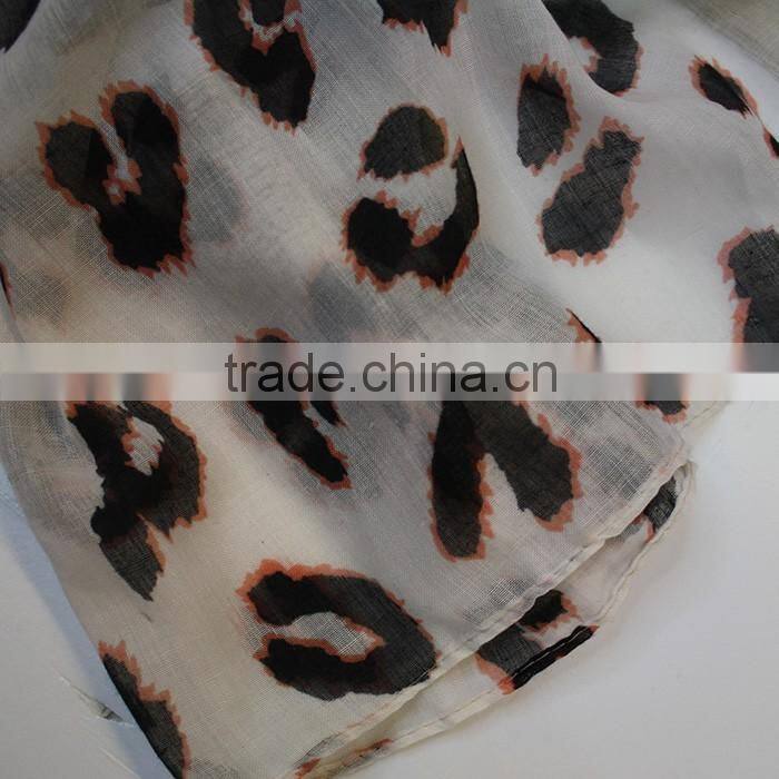 polyester fashion leopard scarf wholesale leopard print scarf