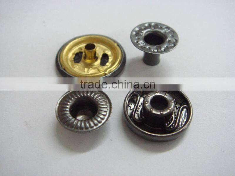 17mm metal brass 4-part oeko-tex snap button