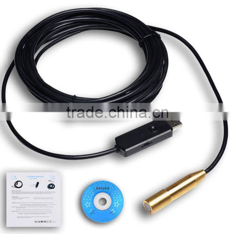 USB Inspection 4 LED Waterproof Metal Camera 5M/7M/10M Cable Endoscope Borescope