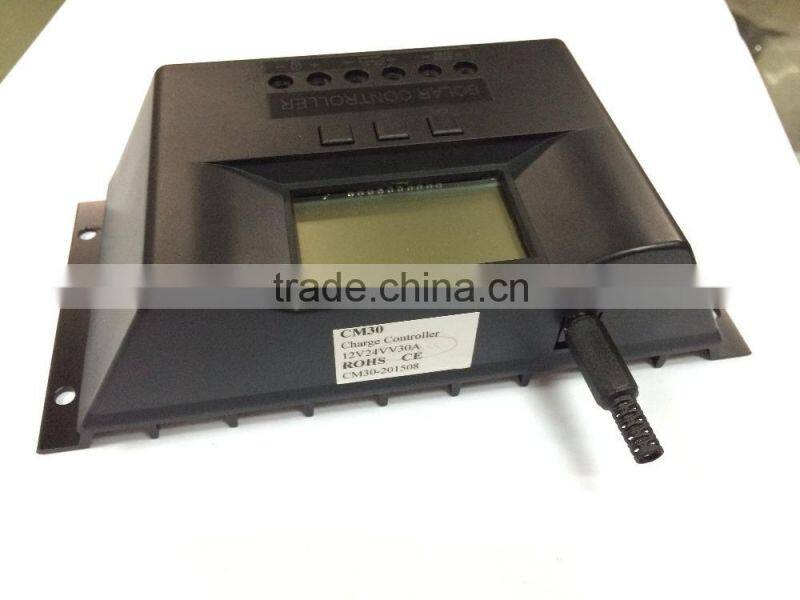 Solar Charge Controller PWM 12V/24V,40A with LCD display for solar panel