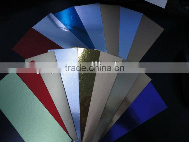 metallic/metallized PET film laminated paper for packaging and printing