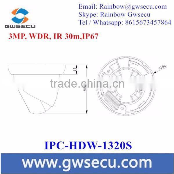 Camera IP Dahua IPC-HDW1320S, Mini Dome Camera, CMOS 3MP