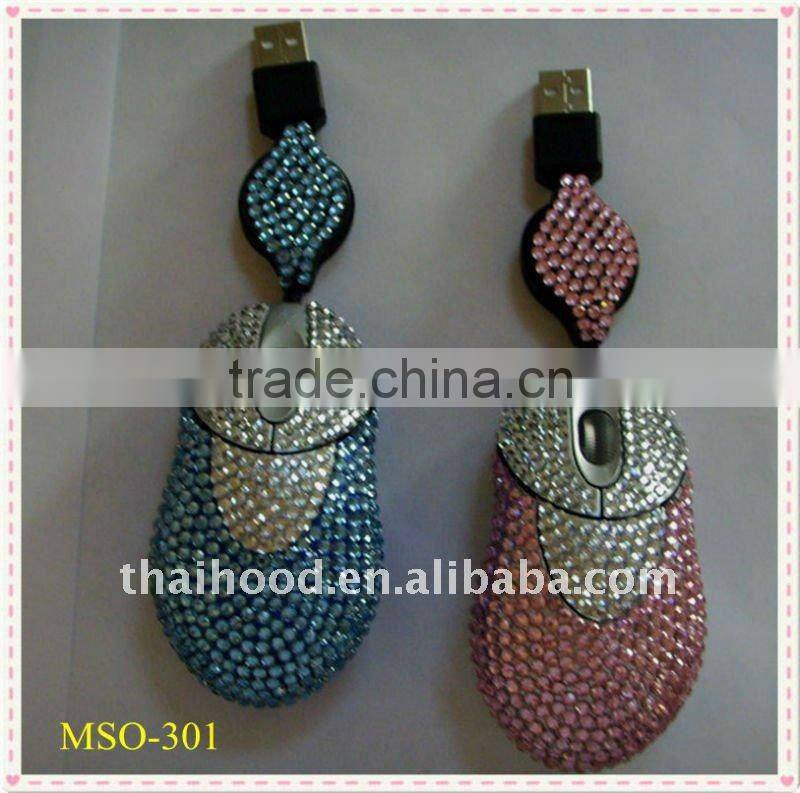 NEW! ctystal computer mouse wired logitech mouse