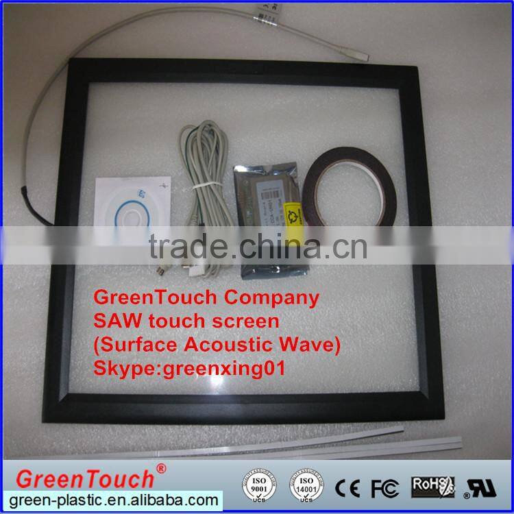 Surface Acoustic Wave touch screen 10.4",12.1",15",15.6",17"18.5",19" with Vandal-anti