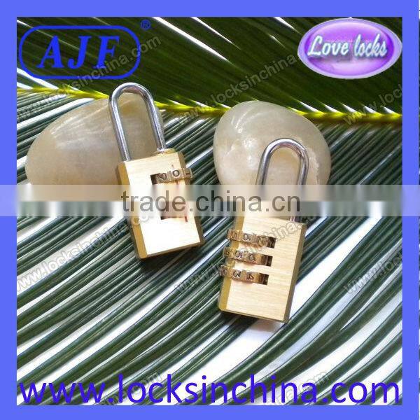 20mm Solid brass combination padlock with 3digits