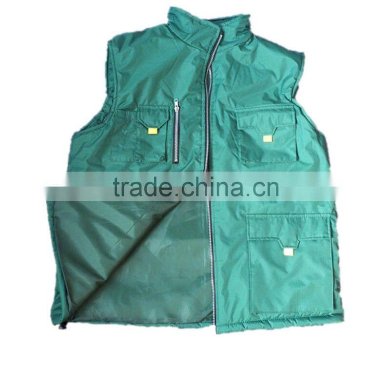 100% Polyester Lined Women Waterproof Sleeveless Work Vest