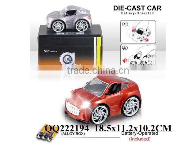 1:28 Hand-Driven Reaction Metal toy car with light &music