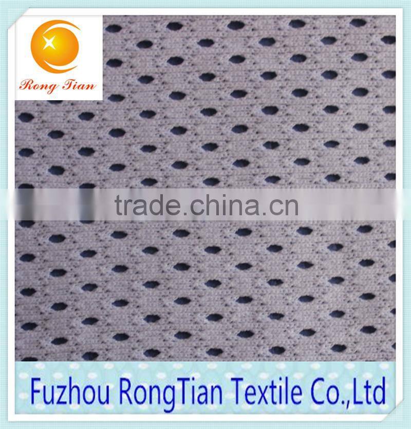 Good price low elastic yarn warp polyester knitted hole mesh fabric for clothing