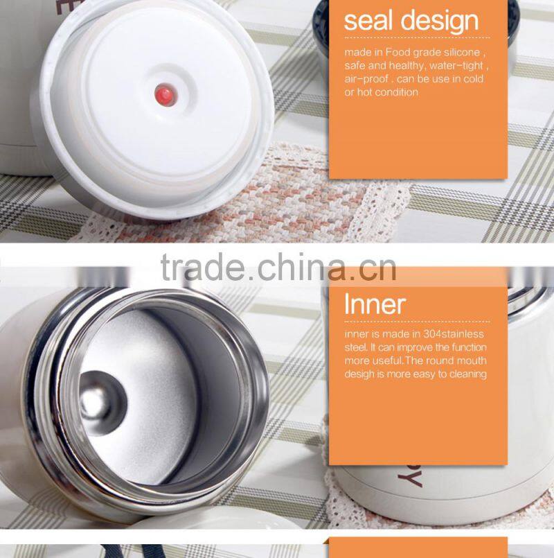 stainless steel vacuum hot food thermos container / thermos food jar / soup thermos