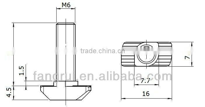 Galvanized steel Hammer bolts