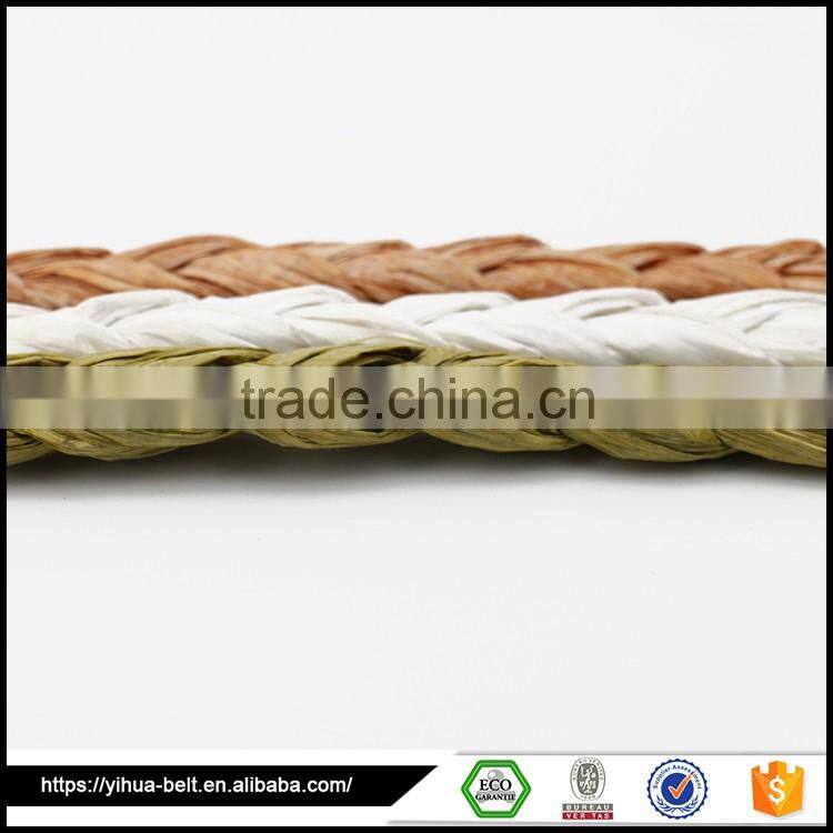 Candy colors casual woven pin buckles belt for dress